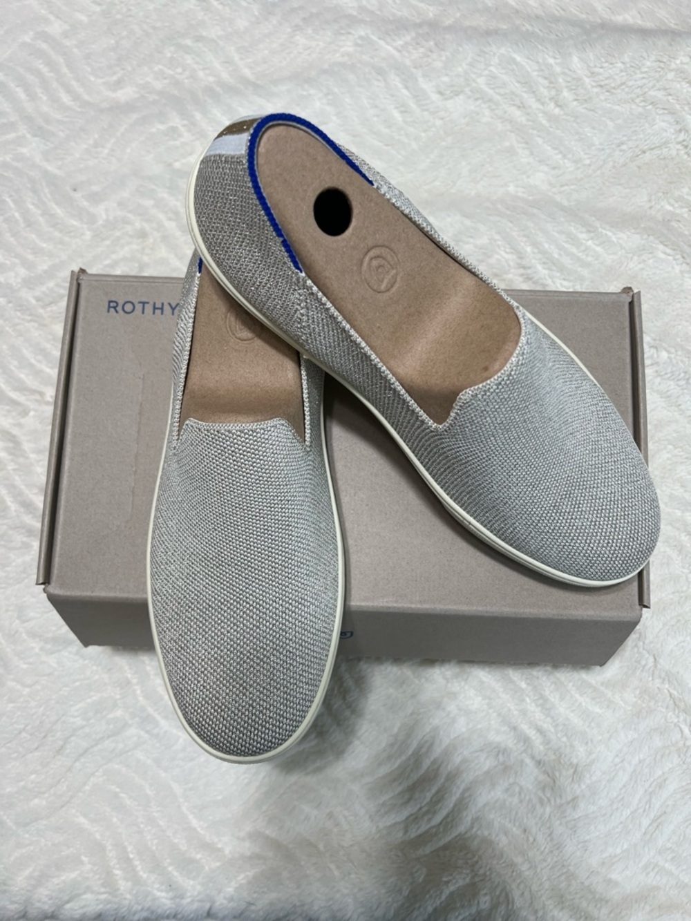 Rothy’s The Slip On Sneaker Diamond Twill Knit Sneakers NIB Women’s 11.5 New Box - Picture 5 of 11